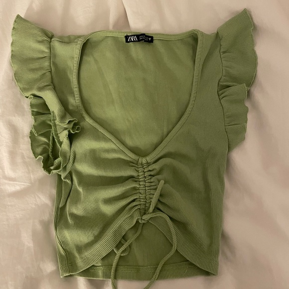 Zara Green Top - Picture 1 of 2